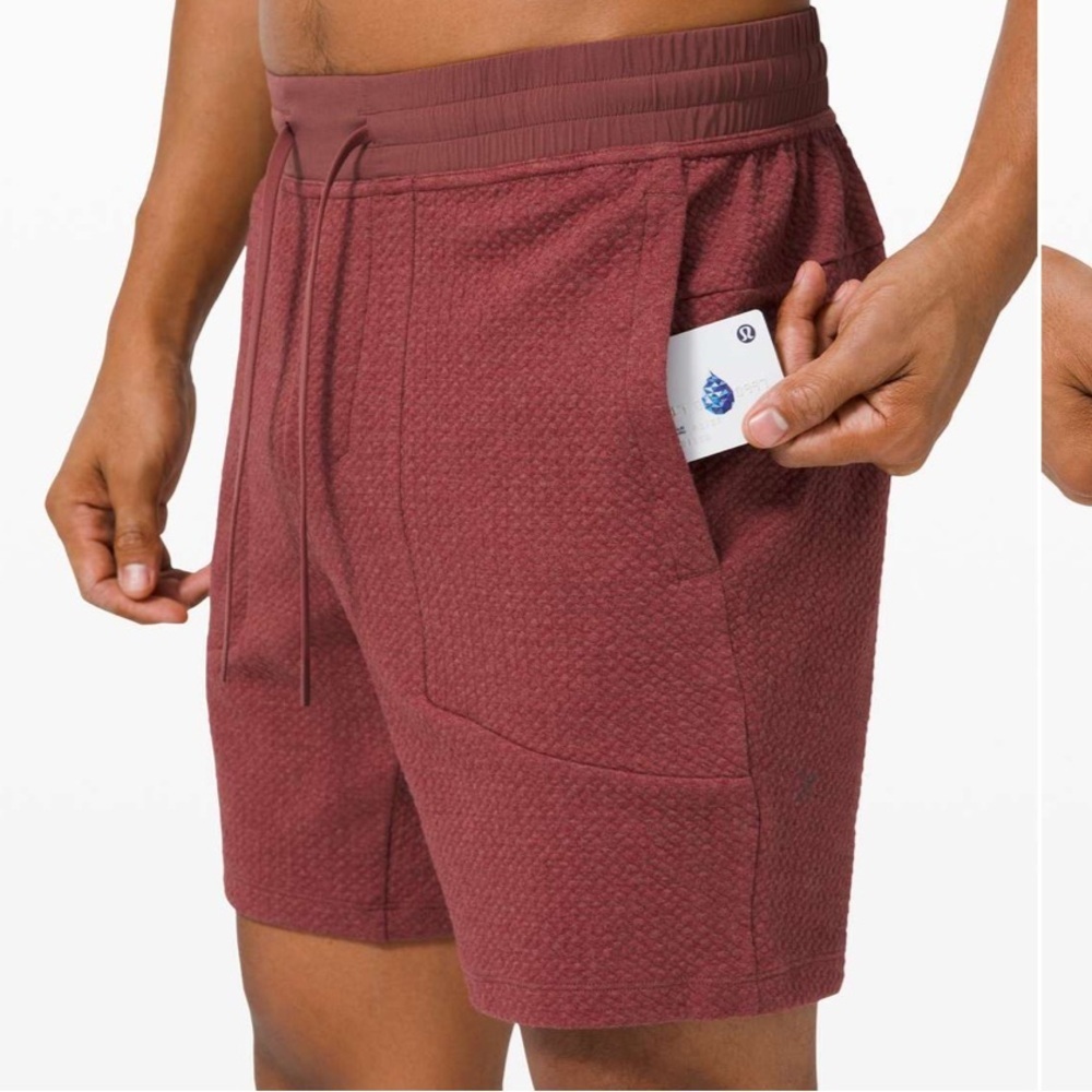 Lululemon At Ease Short Heathered Smoky Red